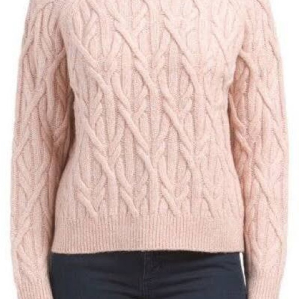 Vince Interlocking Cable Knit Wool Blend Sweater - image 1